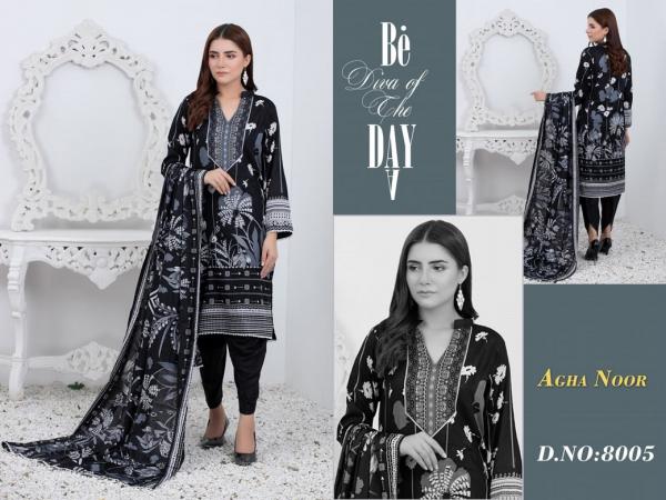 Agha Noor Vol-8 Lawn Designer Exclusive Dress Material